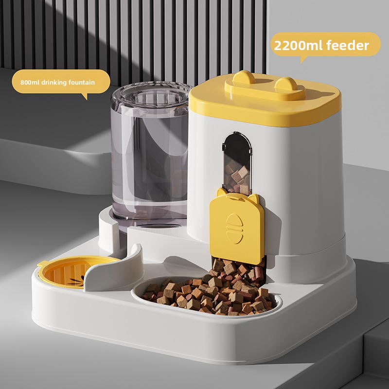 Automatic Pet Feeder with Water Dispenser – 2-in-1 Large Capacity (2500ml Food + 1000ml Water)