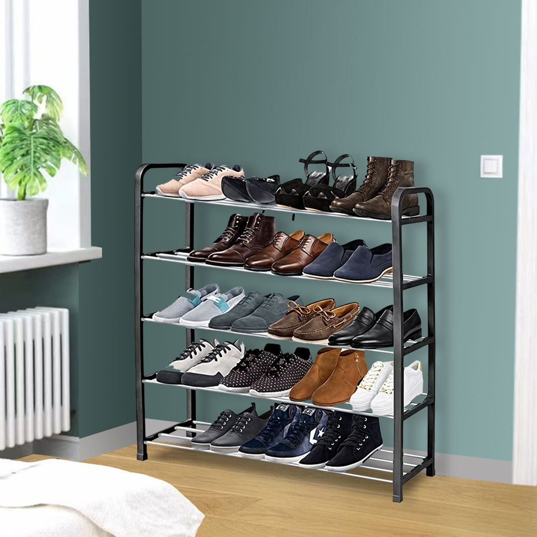NNEAGS 71x21cm 5 Layer Shoes and Slippers Organizer Rack Footwear Storage-1