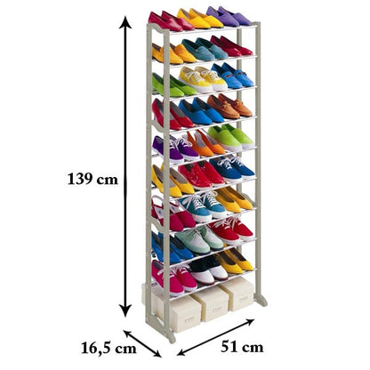 10 row shoe storage - white-3