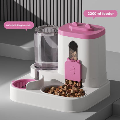 Automatic Pet Feeder with Water Dispenser – 2-in-1 Large Capacity (2500ml Food + 1000ml Water)