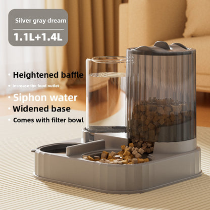 Automatic Pet Feeder with Water Dispenser – 2-in-1 Large Capacity (2500ml Food + 1000ml Water)