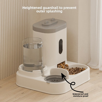 Automatic Pet Feeder with Water Dispenser – 2-in-1 Large Capacity (2500ml Food + 1000ml Water)