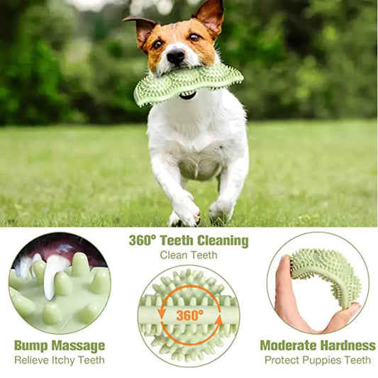 Bite-Resistant Dog Chew Toy – 360° Teeth Cleaning & Interactive Play