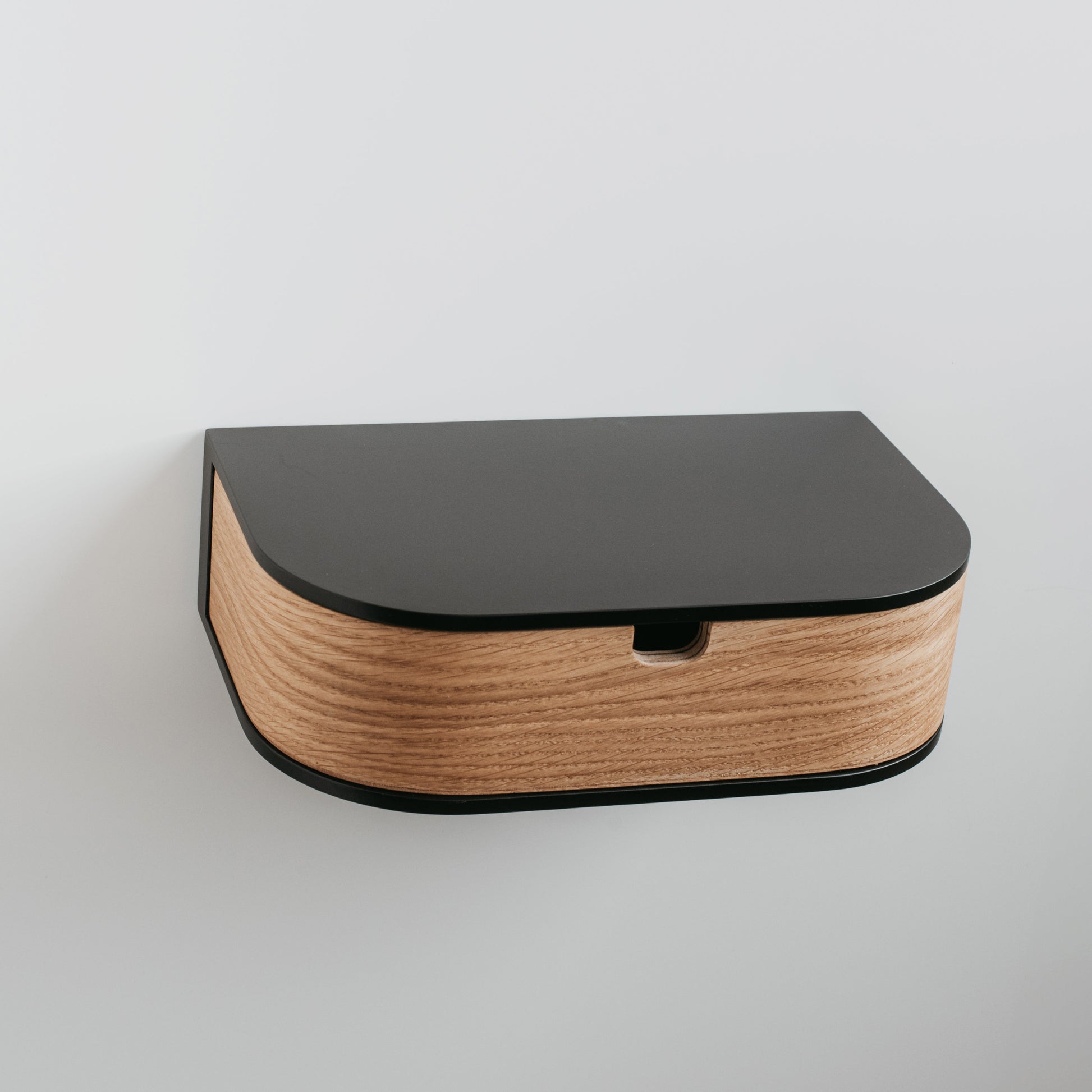 Minimalist Wooden Floating Shelf Drawer, Bedside Table, 4 Colors-6