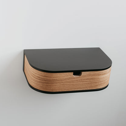 Minimalist Wooden Floating Shelf Drawer, Bedside Table, 4 Colors-6