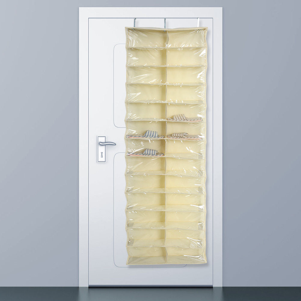 Door-mounted shoe storage beige-2