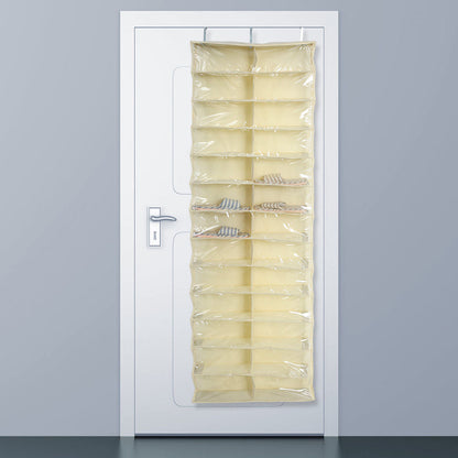 Door-mounted shoe storage beige-2