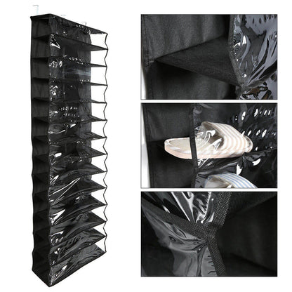 Door-mounted shoe storage black-3