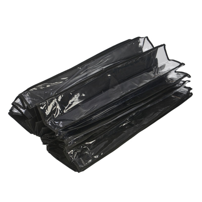 Door-mounted shoe storage black-1