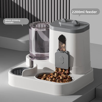 Automatic Pet Feeder with Water Dispenser – 2-in-1 Large Capacity (2500ml Food + 1000ml Water)