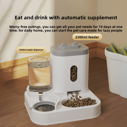 Automatic Pet Feeder with Water Dispenser – 2-in-1 Large Capacity (2500ml Food + 1000ml Water)