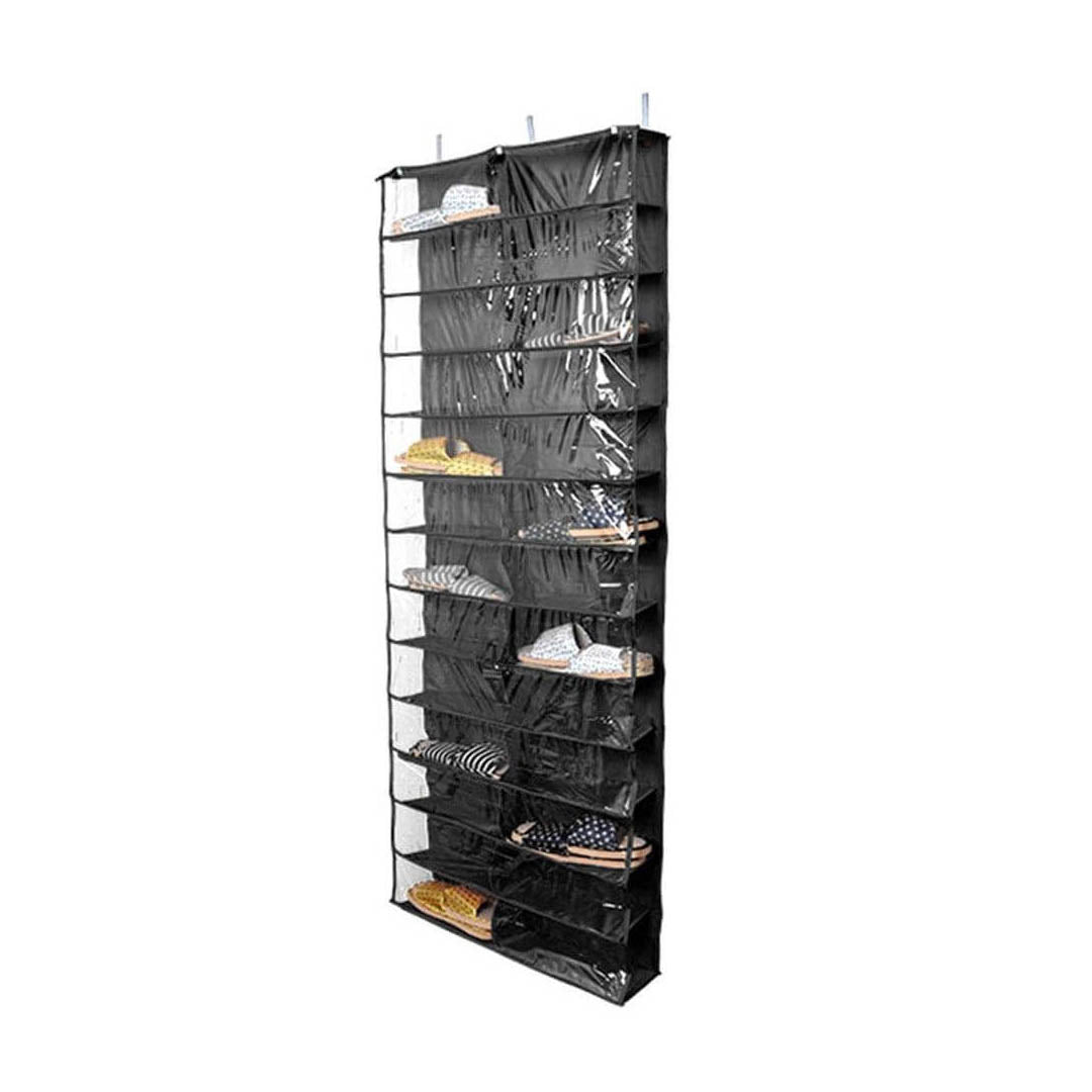 Door-mounted shoe storage black-0