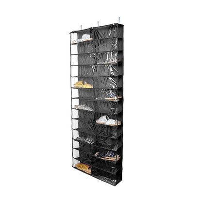 Door-mounted shoe storage black-0